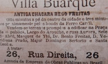 1890 - Anúncio de terrenos em mais um loteamento