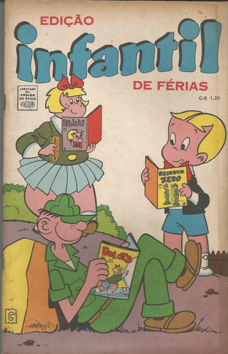 Compre aqui o Hq - Edição Infantil de Férias Riquinho Bolota Recruta Zero (1970)