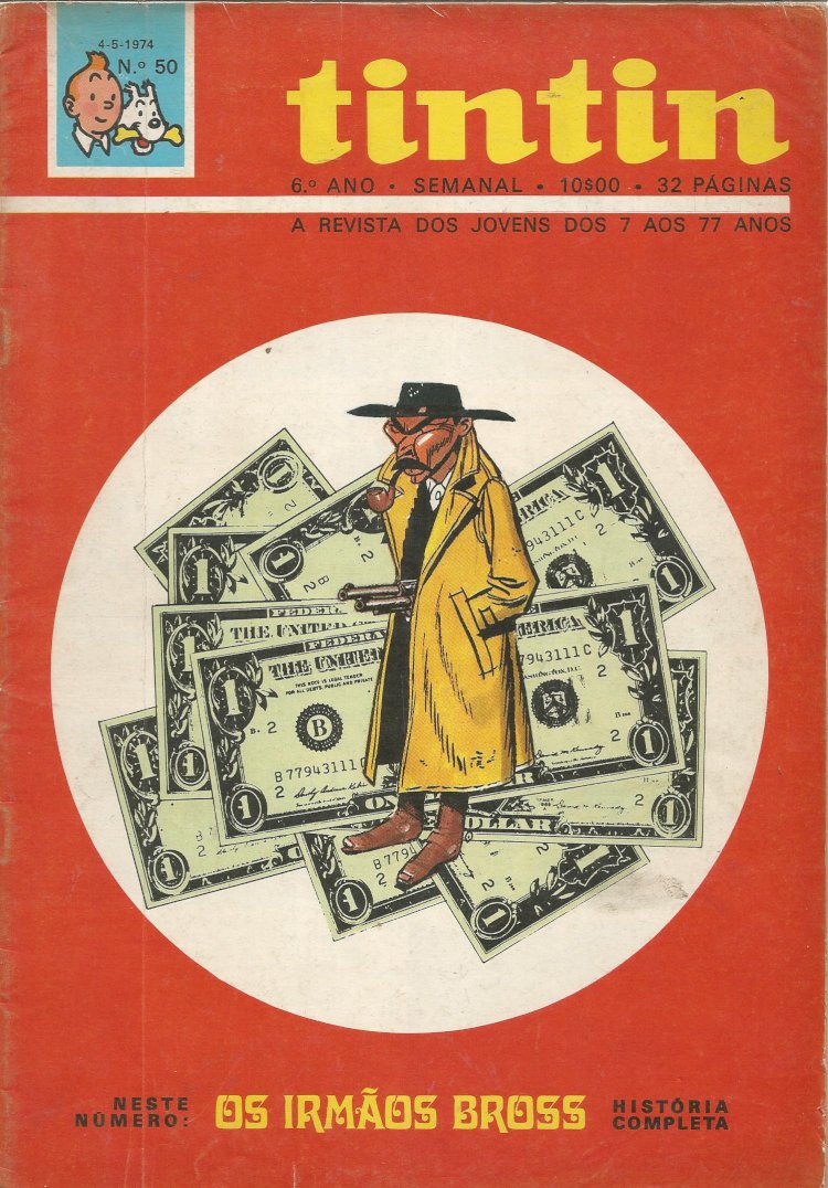 Compre aqui o Gibi Tintin Numero 50 (1973), Hergé