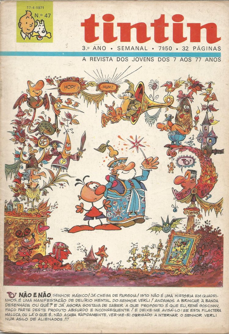Compre aqui o Gibi Tintin Numero 47 (1973), Hergé