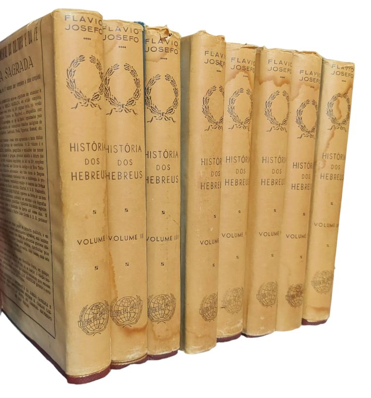 Coleção História dos Hebreus, 9 Volumes, Flávio Josefo, Editora das Américas, Capa Dura, 1963