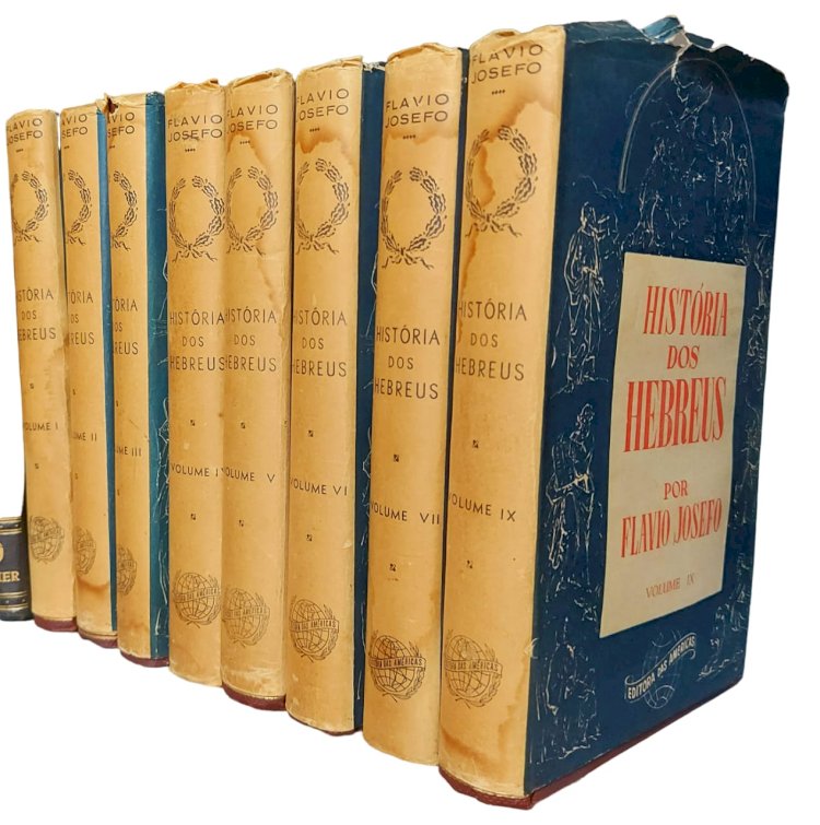 Coleção História dos Hebreus, 9 Volumes, Flávio Josefo, Editora das Américas, Capa Dura, 1963