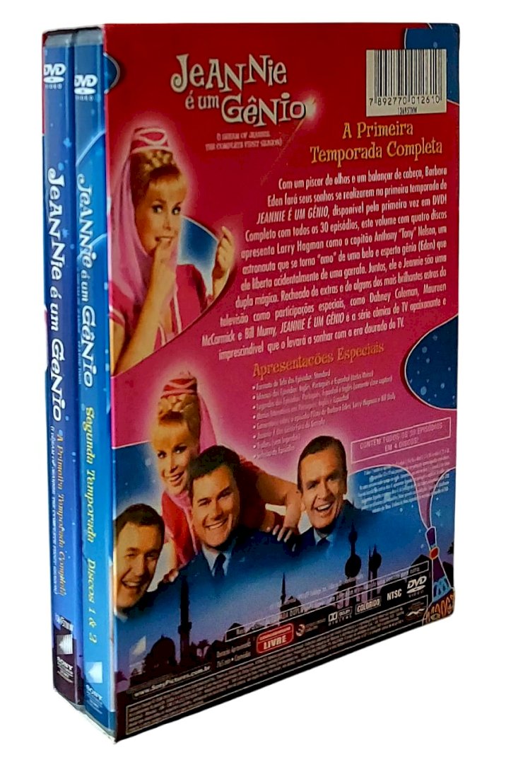 Dvd Jeannie é Um Gênio, A Primeira Temporada Completa, Volume com 4 Discos, Colorido