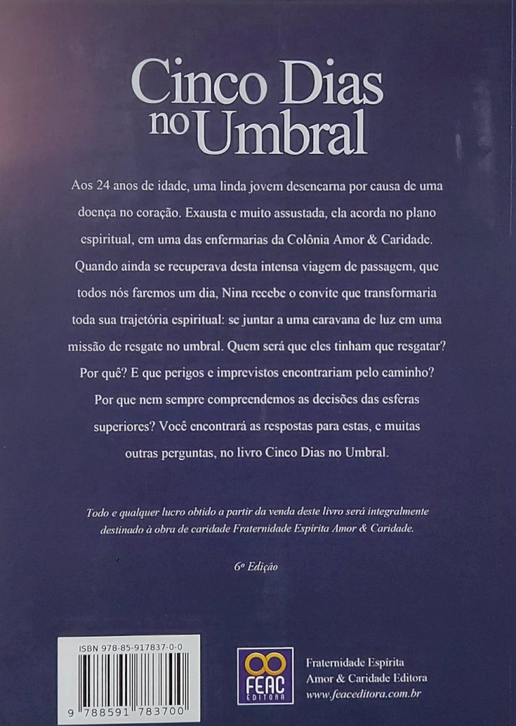 Cinco Dias no Umbral, Osmar Barbosa, Pelo Espírito de Nina Brestonini, 9788591783700